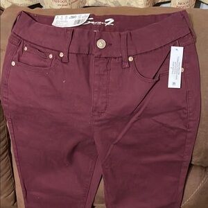 Maroon Skinny Jeans Modern Fit